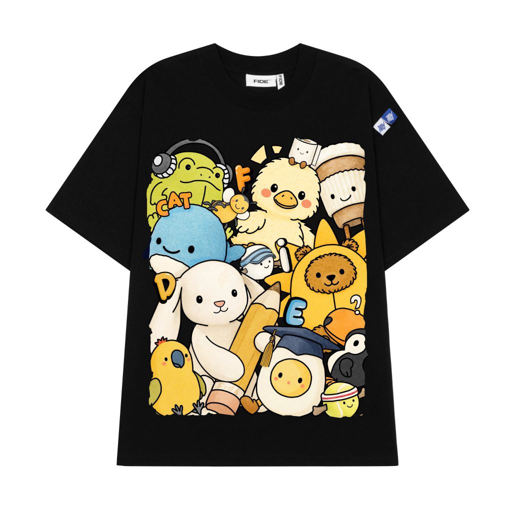 Áo thun FIDE Hello Jelly phông unisex form rộng local brand nam nữ cổ tròn oversize - AT210