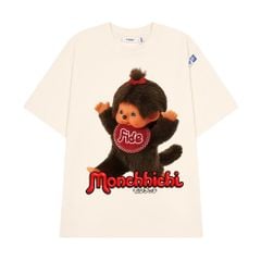 Áo thun FIDE Monchhichi unisex form rộng đính gấu local brand cổ tròn oversize- AT211