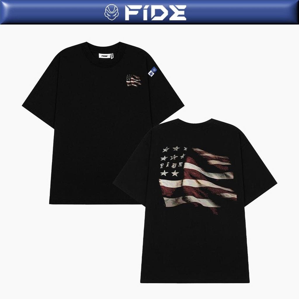 Áo thun FIDE Lá cờ unisex form rộng nam nữ local brand cổ tròn oversize- AT212