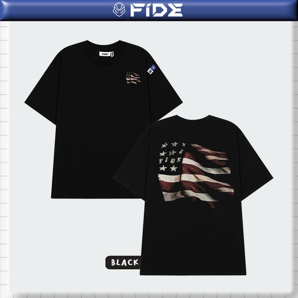 Áo thun FIDE Lá cờ unisex form rộng nam nữ local brand cổ tròn oversize- AT212