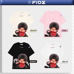 Áo thun FIDE Monchhichi unisex form rộng đính gấu local brand cổ tròn oversize- AT213