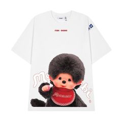 Áo thun FIDE Monchhichi unisex form rộng đính gấu local brand cổ tròn oversize- AT213