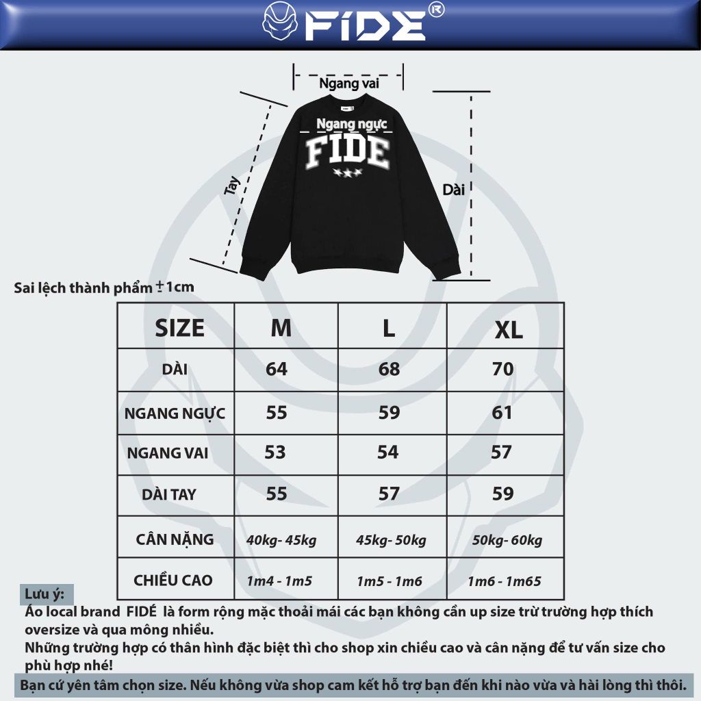 Áo Sweater FIDE  cotton unisex local brand nam nữ oversize form rộng - SWT14