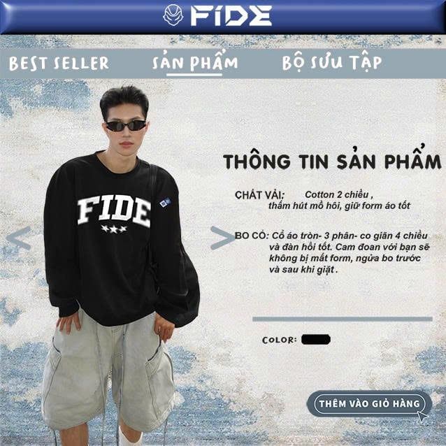 Áo Sweater FIDE  cotton unisex local brand nam nữ oversize form rộng - SWT14