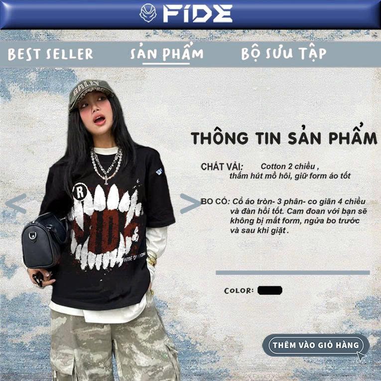 Áo thun FIDE phong cách Hiphop unisex form rộng nam nữ local brand cổ tròn oversize- AT218