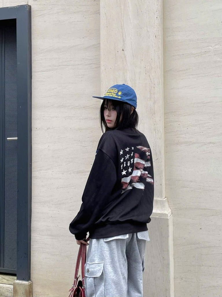 Áo Sweater FIDE cổ tròn phonng cách cổ điển Vintage unisex nam nữ Cotton oversize form rộng -SWT18