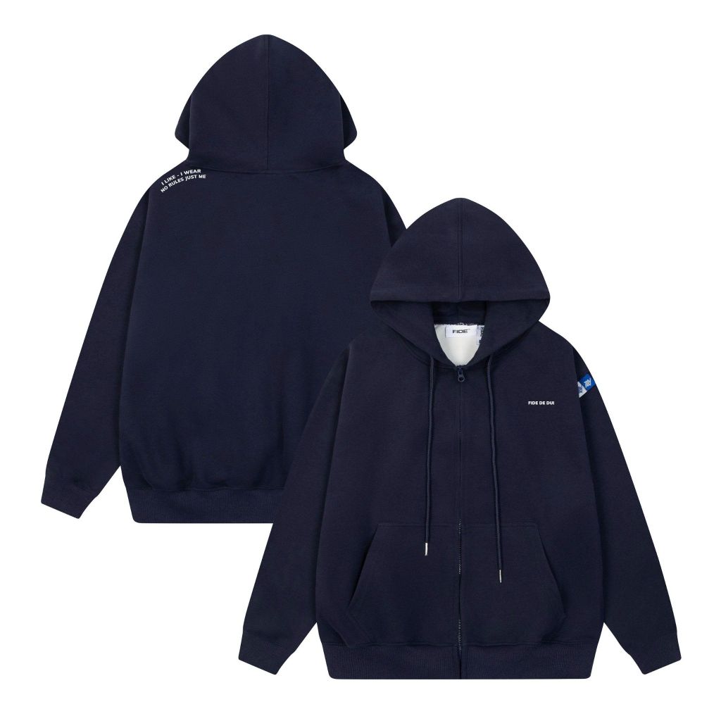 Áo Khoác Hoodie zip FIDÉ chất vải PC Cotton form rộng unisex nam nữ chống nắng - HZ01