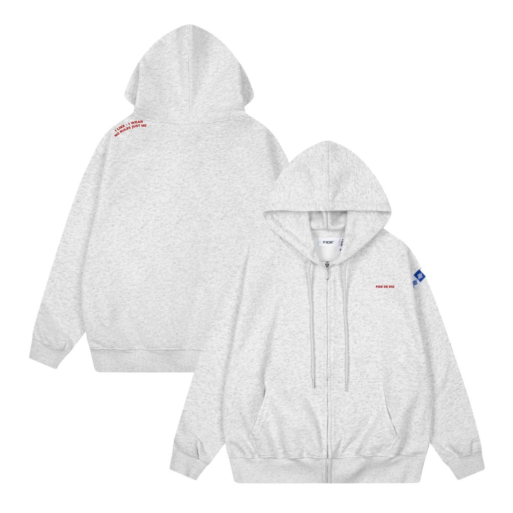 Áo Khoác Hoodie zip FIDÉ chất vải PC Cotton form rộng unisex nam nữ chống nắng - HZ01