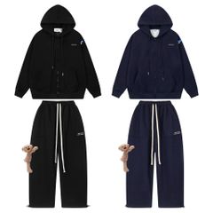 Set Áo Khoác Hoodie zip FIDÉ chất vải PC Cotton form rộng unisex nam nữ chống nắng S1