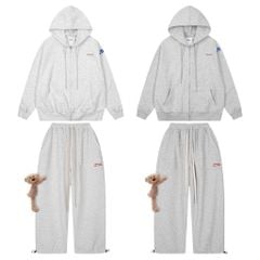 Set Áo Khoác Hoodie zip FIDÉ chất vải PC Cotton form rộng unisex nam nữ chống nắng S1
