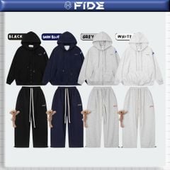 Set Áo Khoác Hoodie zip FIDÉ chất vải PC Cotton form rộng unisex nam nữ chống nắng S1