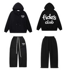 Set Áo Khoác Hoodie zip FIDÉ chất vải PC Cotton form rộng unisex nam nữ chống nắng S4