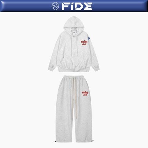 Set Áo Khoác Hoodie zip FIDÉ chất vải PC Cotton form rộng unisex nam nữ chống nắng S4