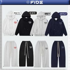 Set Áo Khoác Hoodie zip FIDÉ chất vải PC Cotton form rộng unisex nam nữ chống nắng S4