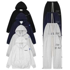Set Áo Khoác Hoodie zip FIDÉ chất vải PC Cotton form rộng unisex nam nữ chống nắng S5