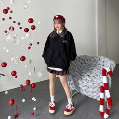 Áo Sweater FIDE cổ tròn phonng cách cổ điển Vintage unisex nam nữ Cotton oversize form rộng -SWT18