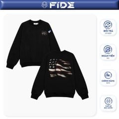 Áo Sweater FIDE cổ tròn phonng cách cổ điển Vintage unisex nam nữ Cotton oversize form rộng -SWT18