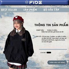 Áo Sweater FIDE cổ tròn phonng cách cổ điển Vintage unisex nam nữ Cotton oversize form rộng -SWT18
