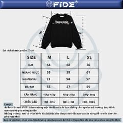 Áo Sweater FIDE cổ tròn phonng cách cổ điển Vintage unisex nam nữ Cotton oversize form rộng -SWT18
