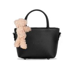 Túi Đeo Chéo Đính Gấu FIDE Local Brand Size Mini Đựng Vừa Điện Thoại Da PVC -TCG01 (Kèm Gấu)