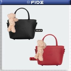 Túi Đeo Chéo Đính Gấu FIDE Local Brand Size Mini Đựng Vừa Điện Thoại Da PVC -TCG01 (Kèm Gấu)