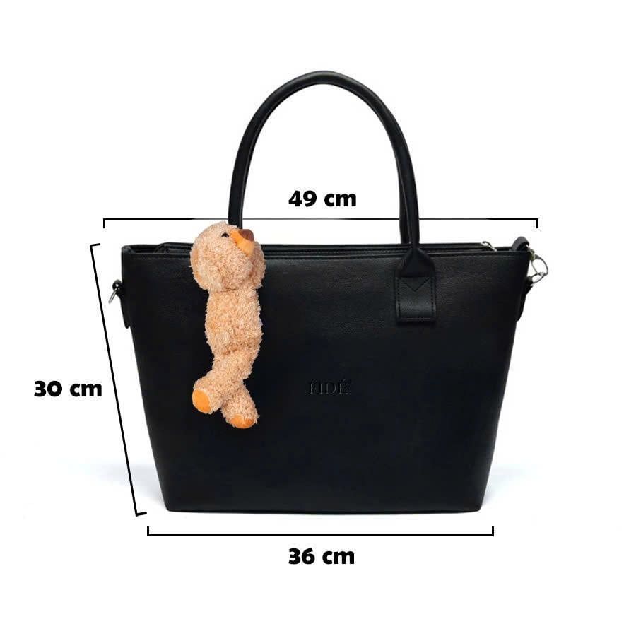Túi Xách FIDE Local Brand Chính Hãng Tote Bag Size Lớn Da PVC Cao Cấp Đứng Form Có Dây Đeo - TCG01(Kèm gấu)