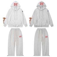 Set Áo Khoác Hoodie zip FIDÉ Teedy chất vải PC Cotton form rộng unisex nam nữ chống nắng CBZ06 (Kèm gấu)