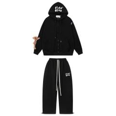 Set Áo Khoác Hoodie zip FIDÉ Teedy chất vải PC Cotton form rộng unisex nam nữ chống nắng CBZ06 (Kèm gấu)