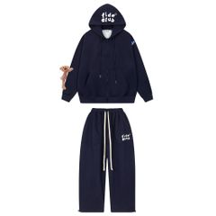 Set Áo Khoác Hoodie zip FIDÉ Teedy chất vải PC Cotton form rộng unisex nam nữ chống nắng CBZ06 (Kèm gấu)