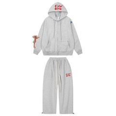 Set Áo Khoác Hoodie zip FIDÉ Teedy chất vải PC Cotton form rộng unisex nam nữ chống nắng CBZ06 (Kèm gấu)