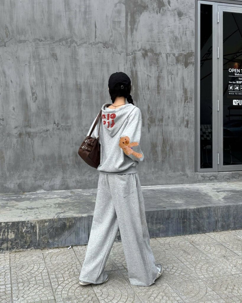 Set Áo Khoác Hoodie zip FIDÉ Teedy chất vải PC Cotton form rộng unisex nam nữ chống nắng CBZ06 (Kèm gấu)