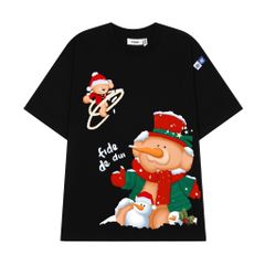 Áo thun JoyBear FIDE TEEDY phông cotton unisex nam nữ Form rộng cổ tròn - AT220