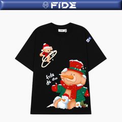 Áo thun JoyBear FIDE TEEDY phông cotton unisex nam nữ Form rộng cổ tròn - AT220