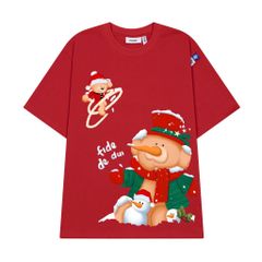 Áo thun JoyBear FIDE TEEDY phông cotton unisex nam nữ Form rộng cổ tròn - AT220