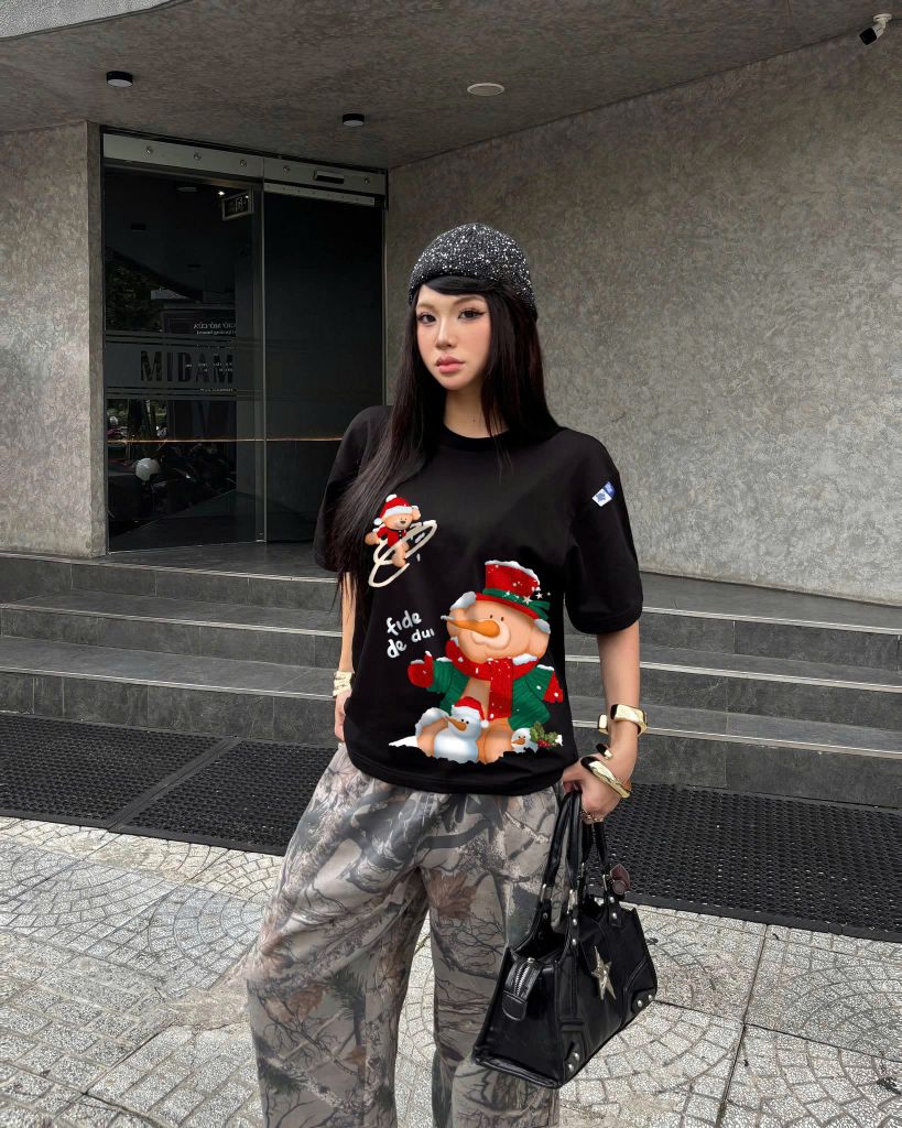 Áo thun JoyBear FIDE TEEDY phông cotton unisex nam nữ Form rộng cổ tròn - AT220