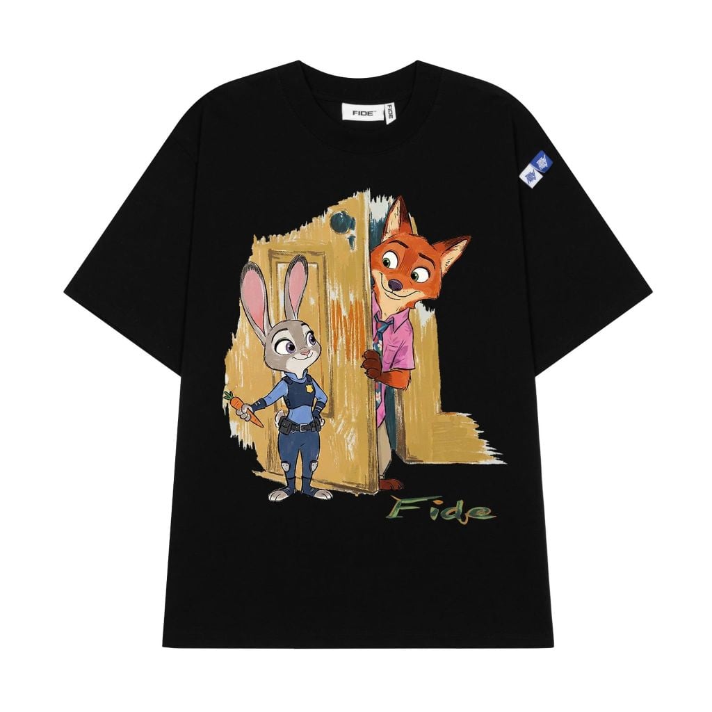Áo thun FIDE Bunny Fox unisex form rộng nam nữ local brand cổ tròn oversize Zootopia - AT226