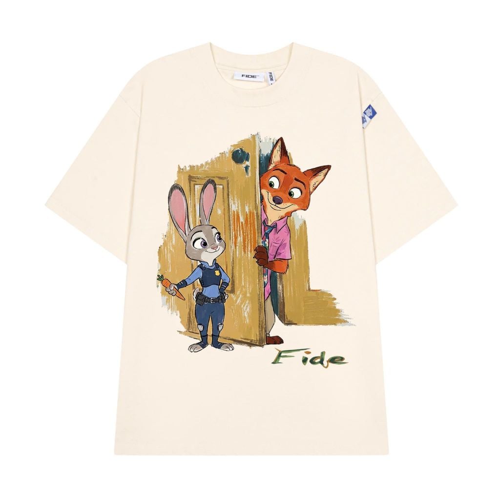 Áo thun FIDE Bunny Fox unisex form rộng nam nữ local brand cổ tròn oversize Zootopia - AT226
