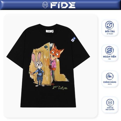 Áo thun FIDE Bunny Fox unisex form rộng nam nữ local brand cổ tròn oversize Zootopia - AT226