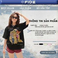 Áo thun FIDE Bunny Fox unisex form rộng nam nữ local brand cổ tròn oversize Zootopia - AT226