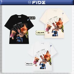 Áo thun FIDE Bunny Fox unisex form rộng nam nữ local brand cổ tròn oversize- AT225