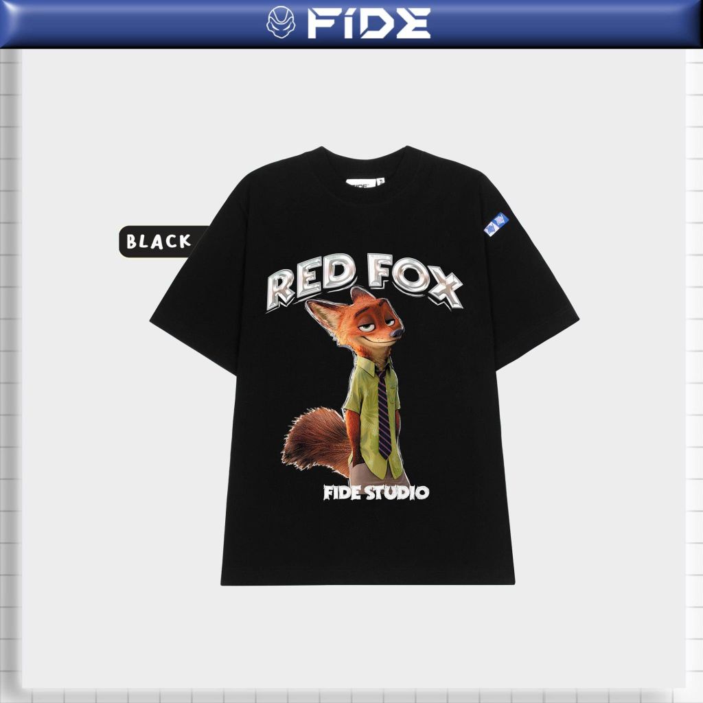 Áo thun FIDE Bunny Fox unisex form rộng nam nữ local brand cổ tròn oversize Zootopia - AT228