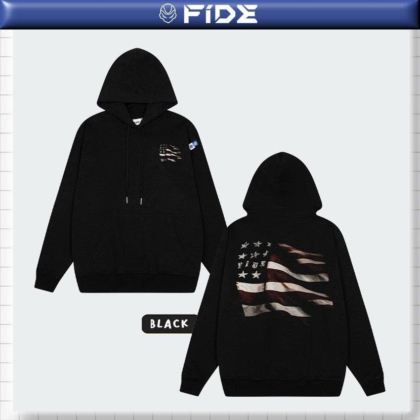 Áo hoodie FIDE lá cờ phong cách Vintage cổ tròn nam nữ HOODIE - HD14