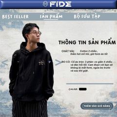 Áo hoodie FIDE lá cờ phong cách Vintage cổ tròn nam nữ HOODIE - HD14
