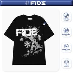 Áo thun FIDE unisex form rộng nam nữ local brand cổ tròn oversize hoa tuyết - AT231