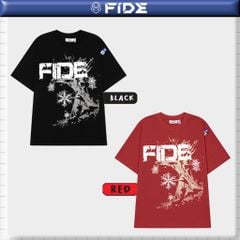 Áo thun FIDE unisex form rộng nam nữ local brand cổ tròn oversize hoa tuyết - AT231