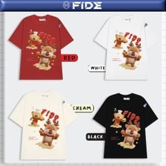 Áo thun FIDE JoyBear unisex form rộng nam nữ local brand cổ tròn oversize gà rán - AT233