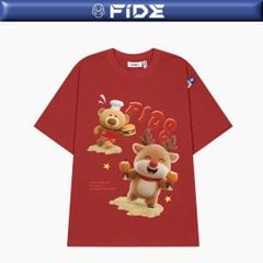 Áo thun FIDE JoyBear unisex form rộng nam nữ local brand cổ tròn oversize gà rán - AT233