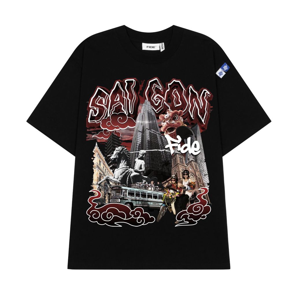Áo thun địa danh FIDE phông unisex nam nữ form rộng ulzzang Sài Gòn - AT234