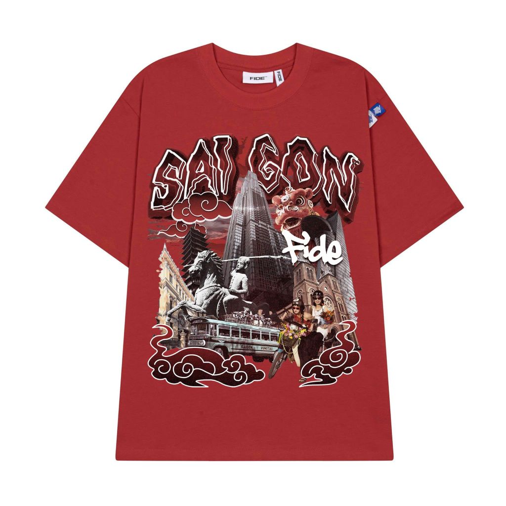 Áo thun địa danh FIDE phông unisex nam nữ form rộng ulzzang Sài Gòn - AT234