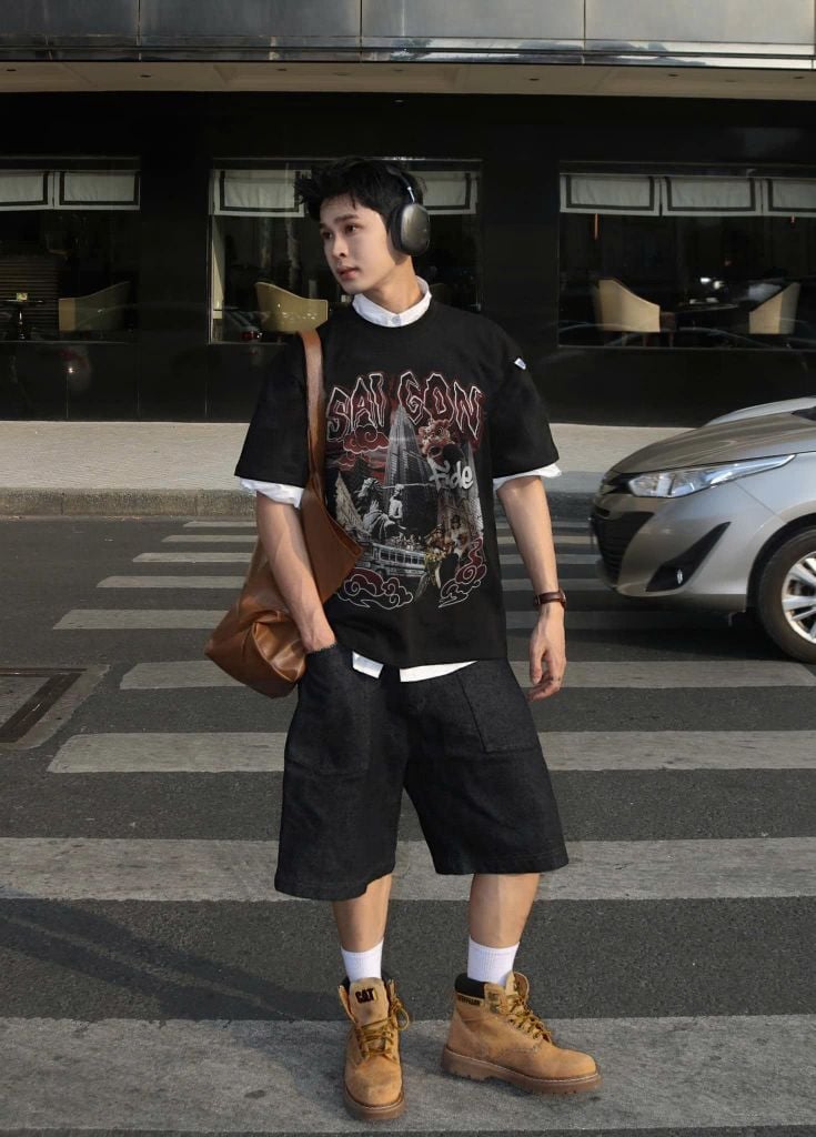 Áo thun địa danh FIDE phông unisex nam nữ form rộng ulzzang Sài Gòn - AT234